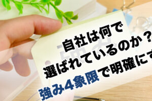 自社は何で選ばれているのか？強み4象限で明確にする